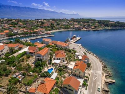 Drone view of the Villa Mir Vami and its surroundings